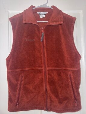 Columbia Men's Burnt Orange Full-Zip Fleece Vest